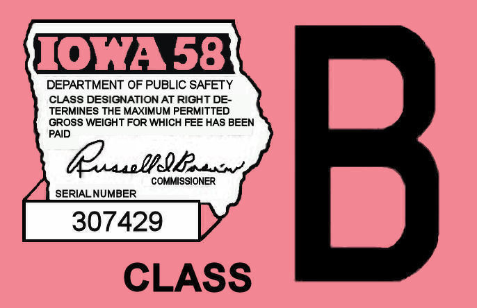 (image for) 1958 IA Registration sticker